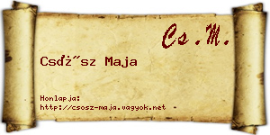 Csősz Maja névjegykártya